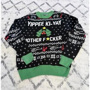 Die Hard Ugly Christmas Sweater “Yippee Ki-Yay” Holiday Sweater